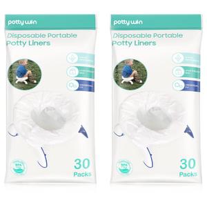 [60 Counts] Disposable Potty Liners compatible with OXO Tot 2-in-1 Go Potty, Universal Refill Bags for Toddler Travel