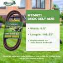 M154621 Deck Belt, 1/2" x 146.25", Fits 42" & 48" Deck