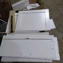 Merax Queen Size Murphy Bed with Top Cabinet, Shelves and Wardrobe, Fold into The Wall, Space-Saving Design Foldable Platform Bed Frame, Multifunctional Bed for Bedroom, Guest Room, Home Office, White