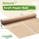 PerkHomy Brown Kraft Paper Roll 36" x 1,800" (150') for Gift Wrapping Bouquet Flower Art Painting Craft Writing Packaging Shipping 80GSM 55LB (Brown, 36" x 150')