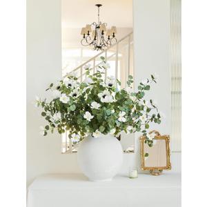 MISSPIN Artificial Flowers with Greenery Stems Faux Plants Indoor Branches for Tall Vase Ultra-Realistic, 14 Pcs Wedding Centerpieces, Home Decor & DIY Bouquets (2024-eucalyptus Leaf)