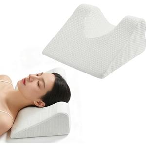 MOYEE Facial Surgery Recovery Pillow for Back Sleeping, Memory Foam Support Pillow for Facelift, Hair Transplant, Rhinoplasty & Supine Sleep Training, Bamboo Cover, Non-Slip Design