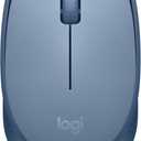 Logitech M170 Wireless Mouse for PC, Mac, Laptop, 2.4 GHz with USB Mini Receiver, Optical Tracking, 12-Months Battery Life, Ambidextrous - Blue Grey