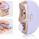 2 x Electric Nail Clipper,Electric Nail File,3 in 1 Automatic Nail Trimmer with Polishing,Automatic Nail Grinder for Women,Electric Nail Trimmer with Nail File Nail Buffer for Men,Baby, Seniors (Purple)