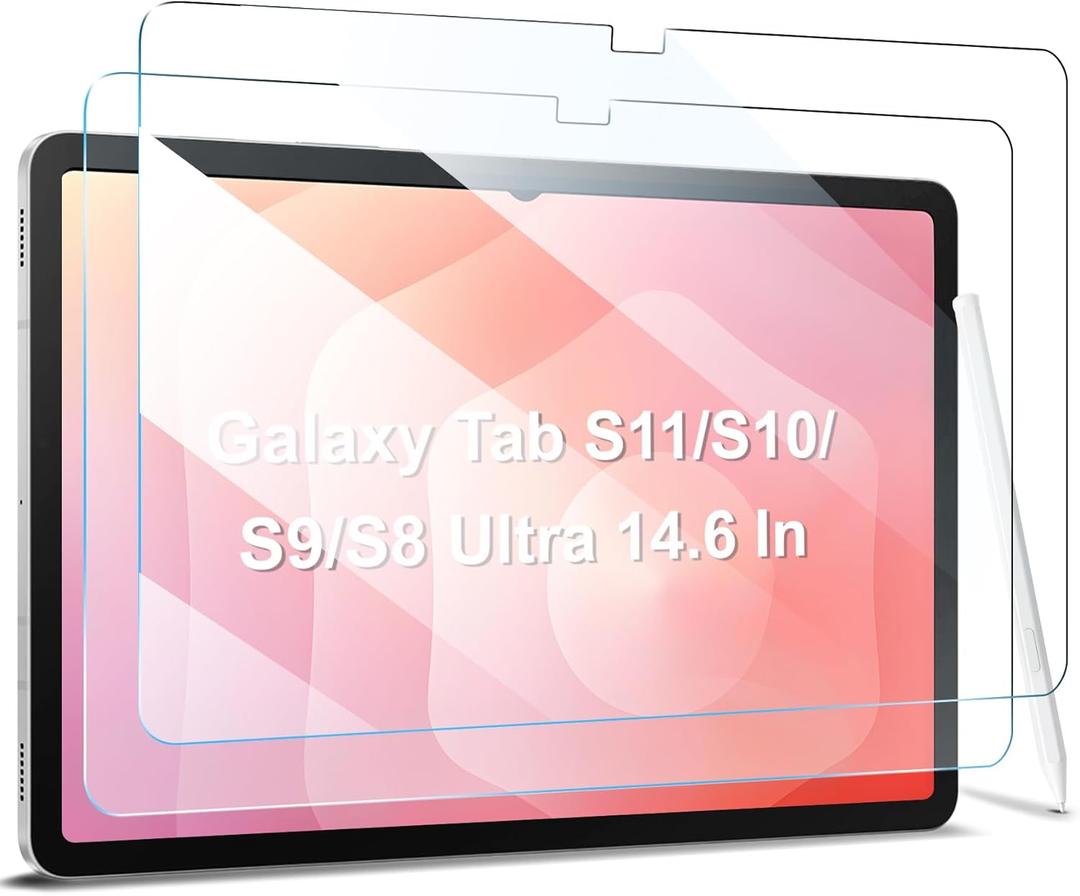 ZtotopCases 2 Pack Screen Protector for Samsung Galaxy Tab S11 Ultra/Tab S10 Ultra/Tab S9 Ultra/Tab S8 Ultra 14.6 Inch 2025/2024/2023, High Definition Tempered Glass