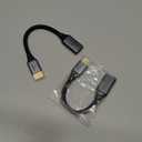 VCELINK 8K Short HDMI Extender Cable 0.6 FT Male to Female, HDMI Extension Cable Support 8K@60Hz, 4K@120Hz/144Hz, HDCP 2.2/2.3, Compatible with Roku TV Stick, HDTV, Game Console, Laptop, 2 Pack