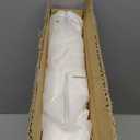 PEMAR Handmade Capiz Shell Decorative Serving Tray  Mother of Pearl Finish Herringbone Mosaic Rectangular Tray with Handles, 15.74 x 11.8 x 2 in, for Coffee Table & Home Decor (White Cream Herringbone)