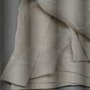 MYSKY HOME Linen Curtains for Living Room, Natural Semi Sheer Curtains & Drapes 84 inches Length 2 Panels Set Farmhouse Country Boho Style Back Tab Draperies for Sliding Glass Door, 50" Wide, Linen
