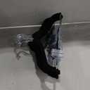 Amazon Basics Velvet Non-Slip Skirt Clothes Hangers with Clips, 360 Degree Rotatable Hook, Organize Pants and Skirts, Black/Silver, 24-Pack