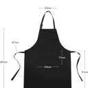 2 Pack Aprons for Cooking with Pockets Kitchen Aprons for Chef Men Women Adjustable Neck Strap BBQ Grilling Apron (Red)