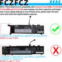L22B2PG2 Battery 38Wh 4948mAh Replacement for Lenovo V14-G4 AMN 82YT 83GE V15-G4 AMN 82YU 83CQ V15-G4 IAN 82YW Series SB11K24750 5B11K24752 SB11N46008 5B11N45970 L22M2PG2 5B11K24747 7.68V