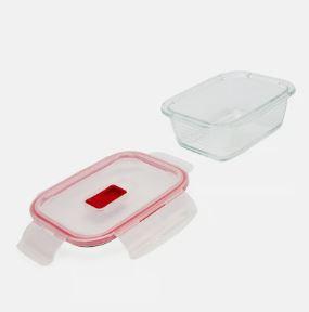 Masterchef Rectangular Glass Dish With Locking Lid