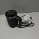 WTJMOV 0.6L Small Electric Tea Kettle Lightweight, 20 Ounce Double Wall Hot Water Boiler Stainless Steel Auto Shutoff, 120V Portable Travel Electric Kettle Fast Boil for Tea and Coffee, Black