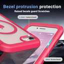 jaroco Magnetic for iPhone SE Case 3rd/2rd,iPhone 8/7 Case, [Compatible with MagSafe][Military Grade Drop Protection][Heavy Duty Protection][Non-Slip] 2-Layer Bumper Phone Case 4.7''-Rose
