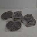 2 Pack Plant Stands Indoor Outdoor, Metal Flower Pot Holder 22.5 inch Tall, Heavy Duty Pedestal Plants Stand for Patio Garden Porch Corner Balcony, Brown