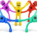 Easter Basket Stuffers for Kids Toddlers Boys 5PC Magnetic Robot Men Travel Toys Airplane Road Trip Car Travel Activities Essential Magnet Fidget Toy for Boy 3 4 5 6 Year Old Valentines Day Gifts (Colorful)