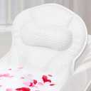 SZXYX Bath Pillows for Tub,Luxury Bathtub Pillows for Head and Neck Support Bathtub Pillow with 6 Strong Suction Cups Relaxing Bath Accessories Spa Gifts (White)