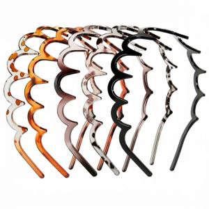 4 x Cmipeob 10PCS Zig Zag Headbands for Women Non Slip Wavy Headband with Teeth Comb Head Bands Women'S 90s Accessories Cute Fashion Adult Plastic Skinny Spiky Zigzag Claw Squiggly Curly Hair Headband