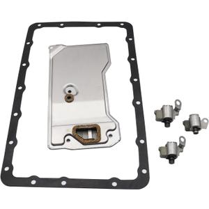 GXARTS A340 AW4 Transmission TCC Lock Up Solenoid Shift Solenoids and Transmission Filter Gasket Fit for Jeep Cherokee Wagoneer 1986 UP Toyota 4Runner Pickup Supra T100 Tacoma 1992-1997 Lexus SC300