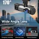 Dash Cam Front and Rear, 1080P 3 Channel Car Camera with Front Rear Inside Recording, 32GB Card, 5GHz WiFi, APP Control, Night Vision, WDR, G-Sensor, Loop Recording, 24H Parking Mode