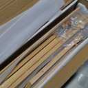 Double Layer Bamboo Bread Box for Kitchen Countertop, Cutting Board, and Stainless Steel Bread Knife, Large Capacity Storage Container with Clear Windows (Self-Assembly) (Brown)