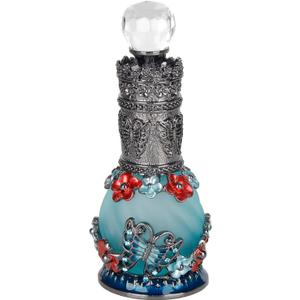 SEVENBEES Butterfly Decoration Gifts - 15ml Decorative Spray Glass Bottle - Refillable Empry Butterfly Decor Perfume Bottle - Girl or Women Gift Souvenir Dresser Table Decor