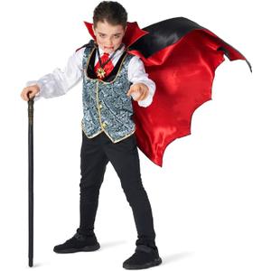 Morph Kids Vampire Costume for Boys, Halloween Vampire Outfit, Spooky Dress-Up for Little Boys, Fun Costume (7-9 Years)