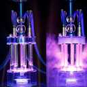 NewBeeclassic 4 Hose Hookah SetLarge Party LED Hookah, Modern Fountain Design Shisha kit with everything, Luxury fun Hookah for Great Smoking