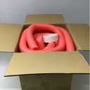 Sratte 8 Pcs Christmas Foam Noodles with Packaging Tape 55 Inch Hollow Foam Noodles for Christmas Decor DIY Craft Projects (Red Noodle, White Tape)