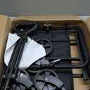 Collapsible Wagon Cart Foldable Beach Wagon with All-Terrain Wheels - 380 LBS Heavy Duty Grocery Cart for Shopping, Beach, Camping, Sports, Garden (Black)