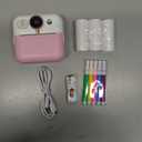 Instant Print Camera for Kids, Christmas Birthday Gifts for Girls Age 3-10, Toddler Toy for 3 4 5 6 7 8 9 10 Year Old Girls with 3 Roller Photo Paper (Pink)