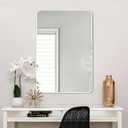20x30 Inch White Framed Bathroom Mirror for Bathroom, Rectangle Mirrors for Wall with Tempered Glass for Bedroom Living Room or Entryway (Horizontal/Vertical)