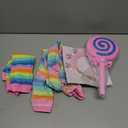 Galentine's Day Candyland Costume Accessories Headband Sweet Rainbow Necklace Lollipop Earrings Jombo Handheld Candy Gloves Tights for Candy Theme Cosplay Accessories