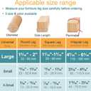 32 Pcs Chair Leg Floor Protectors - Silicone Felt Pads, Scratch-Proof & Noise-Free, Easy Smooth Moving, Large Size (Fits Round Chair Legs: 1-5/16" to 2" Diameter)