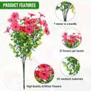 Powbrace Artificial Flowers Outdoor Fake Plants, Faux Silk Flowers Plastic Plants for Outdoors Indoor Outside Front Porch Hanging Planter Window Box Garden Home Spring Decoration, 14 Pack (Mix)