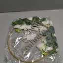 Ramadan Mubarak Wreaths Decorations, Artificial White Phalaenopsis Metal Hoop Floral Wreath, Eid Mubarak Garland Decor, for Farmhouse Door Wall Window Indoors Outdoor