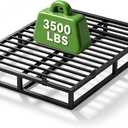 King Bed Frame Metal,10 Inch Platform Bedframe Upgrade Steel Base Black, 79.5"L x 75.5"W x 10"H