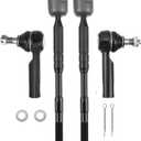BDFHYK 4pcs Tie Rod Ends Kit Compatible with Toyota Corolla 2009-2019,2*Inner EV801193+2*Outer ES800525