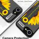 Compatible for iPhone 16e Case Cute with Strap Stand Finger Kickstand, Designer Cool Silicone Cases Funda Cover - Yellow Sunflower