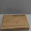 WESTREE Dual Monitor Stand Riser, Wood and Steel Monitor Stand Riser, Computer Monitor Stand for 2 Monitors, Multi-Purpose Desktop Storage Stand for Computer,Laptop,Printer,TV (Large, Black)