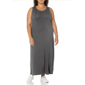 Amazon Essentials Women's Tank Maxi Dress, Navy, Large. S