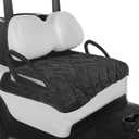 Golf Cart Seat Covers,EZGO Seat Cover,Heavy Duty Golf Cart Seat Blanket,Waterproof Travel Sports Cart Seat Cushion Covers for 2 Person Seats Club Car,Winter Golf Cart Accessories,Golf Cart Seat Cover (Black)