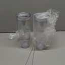 MEWAY 40 oz Acrylic Tumbler with Handle and Straw LidDouble Wall Vacuum Reusable plastic Water Bottle Travel Mug CupClassic Tumblers Cupholder Friendly (2 Pack) (Transparent)