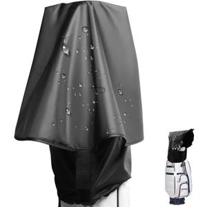 VEASAERS Golf Bag Rain Cover Waterproof Hood Protection Black Pack Durable Lightweight Club Bags Raincoat for Men Women Golfer
