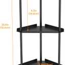 Jesginboo 3 Tier Bathroom Counter Organizer, Vanity Organizer Corner Shelf, Skincare, Makeup Countertop Organizers, Kitchen, Bathroom Counter Storage, Black
