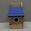 Dreyoo 2 Pack Cedar Bluebird Box Houses for Outside, 1-1/2'' Entrance Hole Wooden Bird Houses with Metal Guard, Secure Latch, Fledgling Grooves, Air Vents for Bluebird Wren Swallow