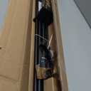 Double Curtain Rods 72 to 144 Inches(6-12 Feet) with Solid Aluminum Alloy Brackets, 1 Front and 5/8 Back Telescoping Drapery Rod for Windows, Heavy Duty Decorative Curtain Rods, Matte Black