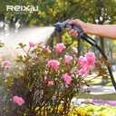 Relxitl Garden Hose, Flexible Water Hose, Ultra Lightweight Non-Expanding hose with 10 Function Sprayer, Leak proof, Pressure Resistant for Yard, Outdoor (Black, 50FT)
