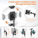 XXZU 72in Tablet Floor Stand Tripod,Tablet Stand Floor with 360 Ball Head,Height Adjustable Floor Stand Holder with Case,Tall Tripod for Phone/Music/Stream/Recording and All 4.7-13 Devices