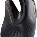 ProtoArc Ergonomic Mouse, EM11 NL Bluetooth Rechargeable Wireless Vertical Mouse, 3 Multi-Device Connectivity for Computer/PC/Laptop, 2.4GHz USB-A Optical Mice for Windows, Mac OS, Black